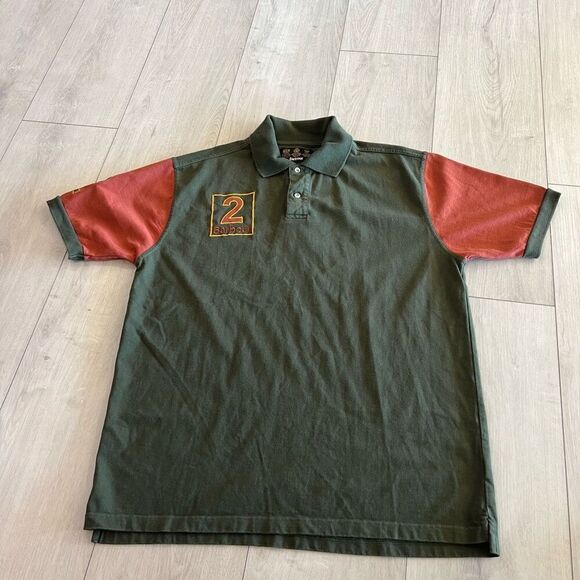 BARBOUR Men's Olive Green Polo Style SHIRT #2 Barbour Polo Team Size: L - Picture 1 of 9